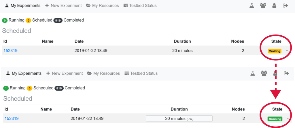 getting-started-experiment-status